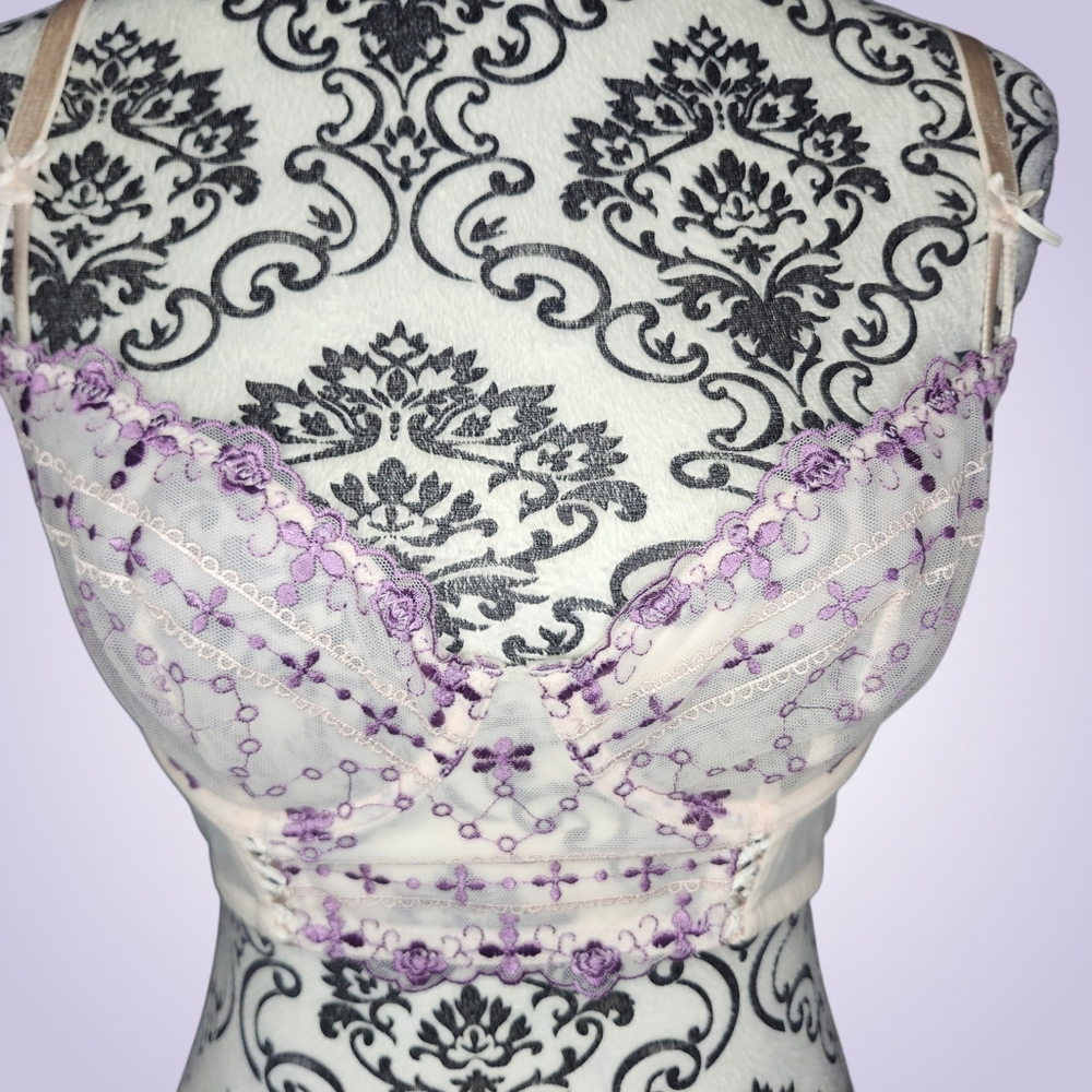 LUVLETTE Lace Underlined Balconette Bra - 75D - Picture 4 of 7